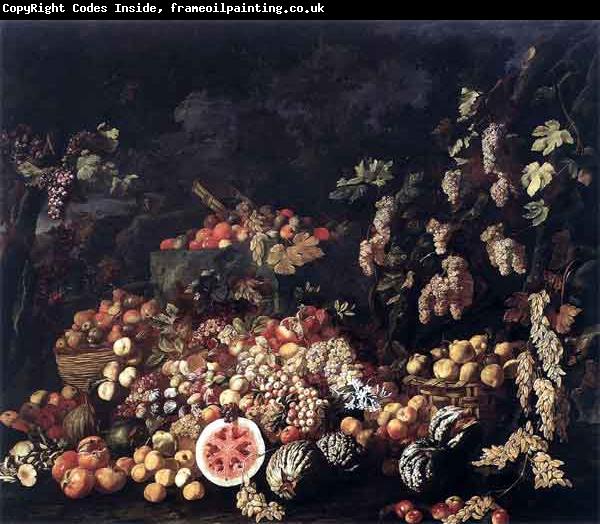RECCO, Giuseppe Natura Morta con Frutta e Fiori